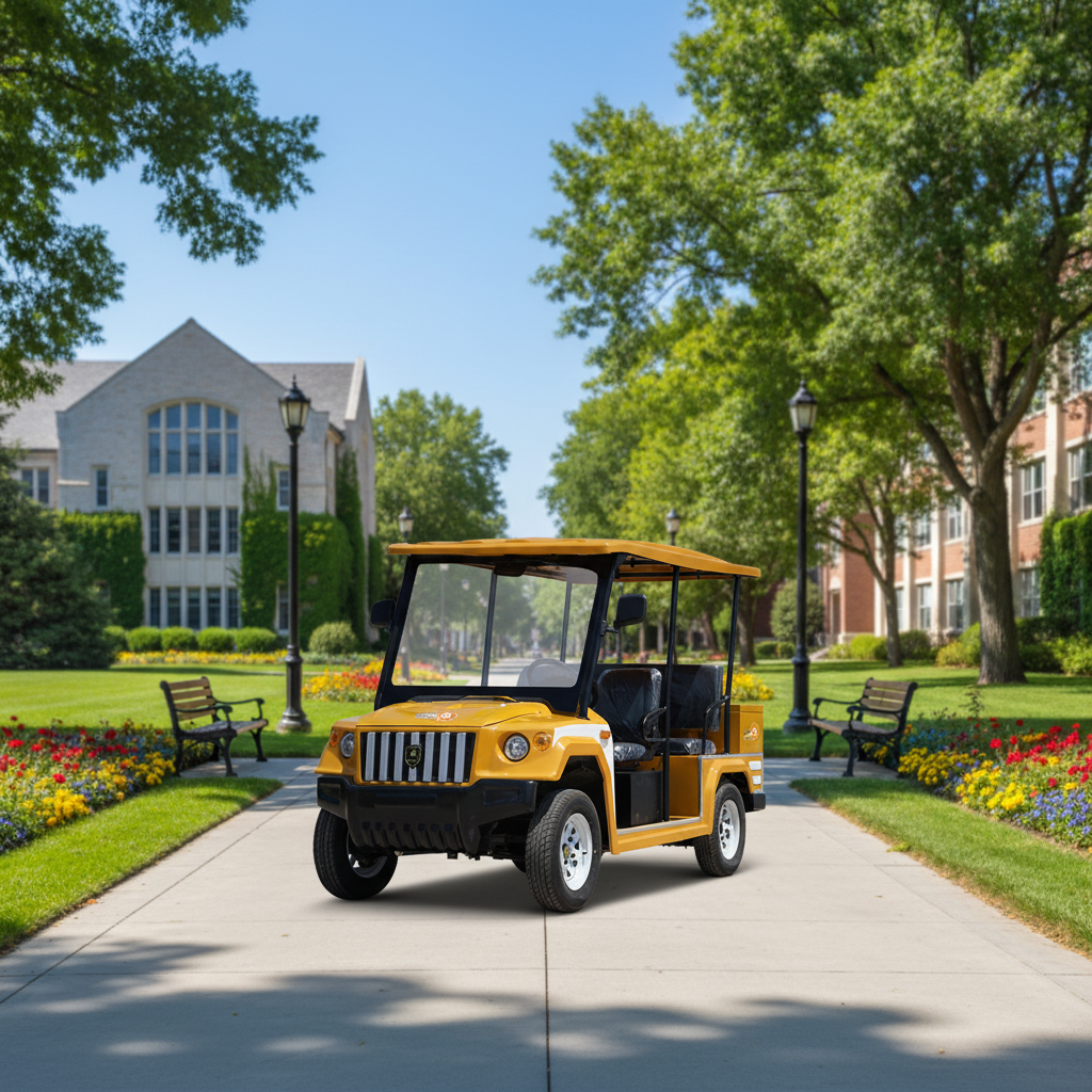 Golf Cart Patrol Vehicle Electric 4-Wheel Lithium Battery Campus Scenic Area