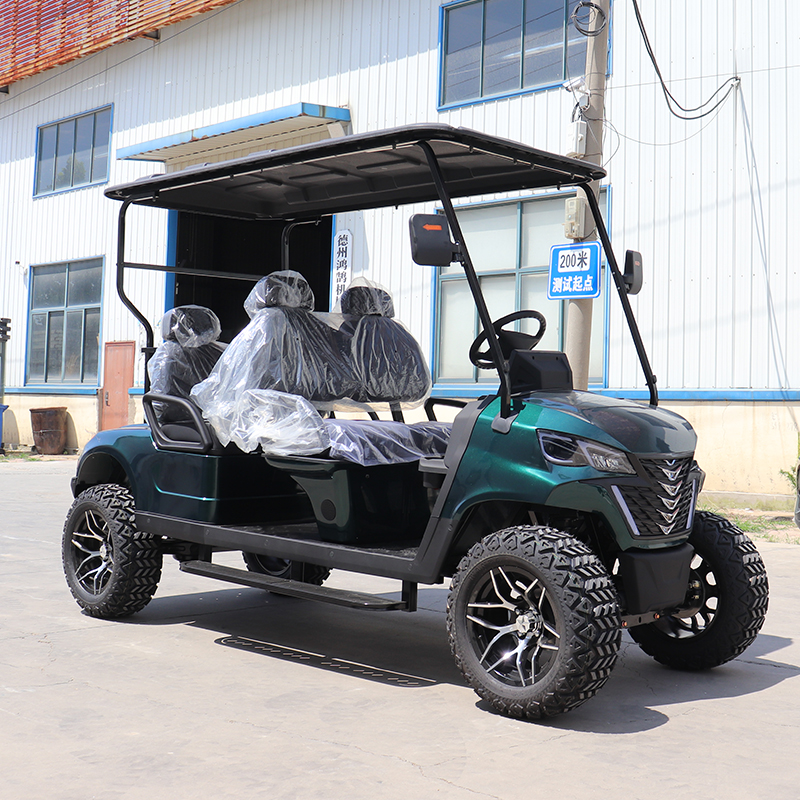 China Best Selling KY 4KW Motor 4 Seat 48V Lithium Electric Golf Cart 100-120km Range 30-50km/h CE 20% Grade Disc Brakes