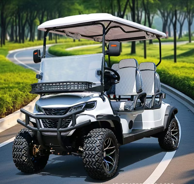 Customized 6-seater Metal Electric Golf Cart 72V Lithium Battery AC Motor CE Certified 50-70km Range 30-50km/h Max Speed Factory