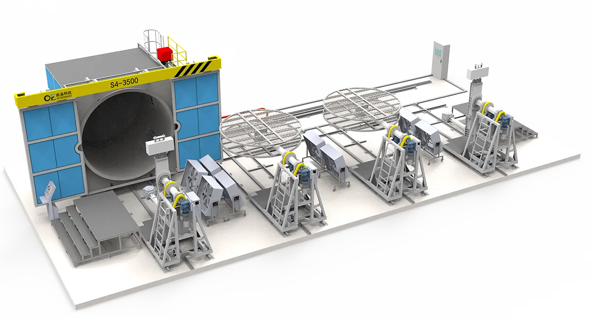 Rock & Roll Rotomolding Machine — Open Flame & Oven Type