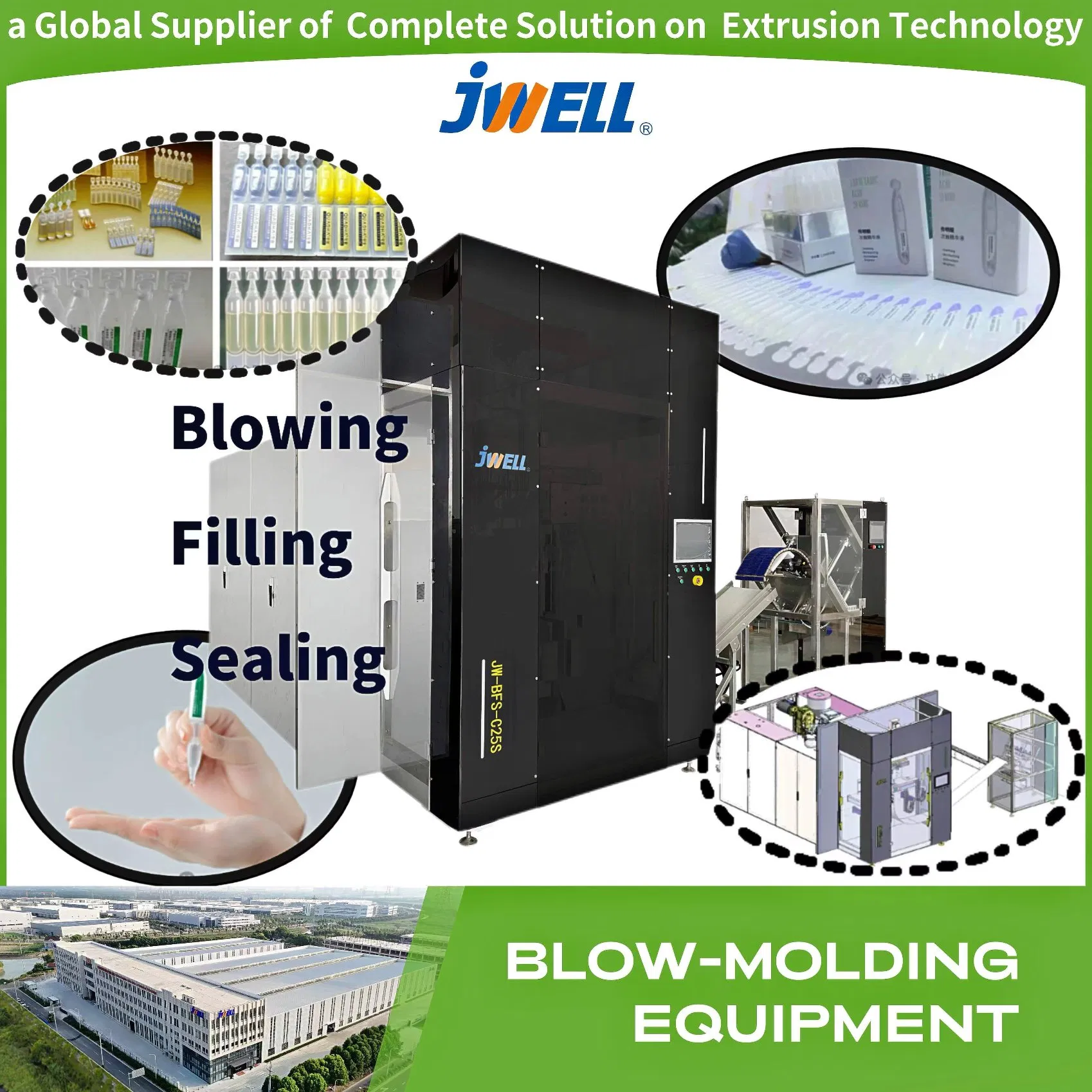 Jwell Concentration Nasal Irrigation Plastic Packing Solution Bfs Machine Nacl Sodium Chloride Physiological Saline Solution Plastic Filling Sealing Machine