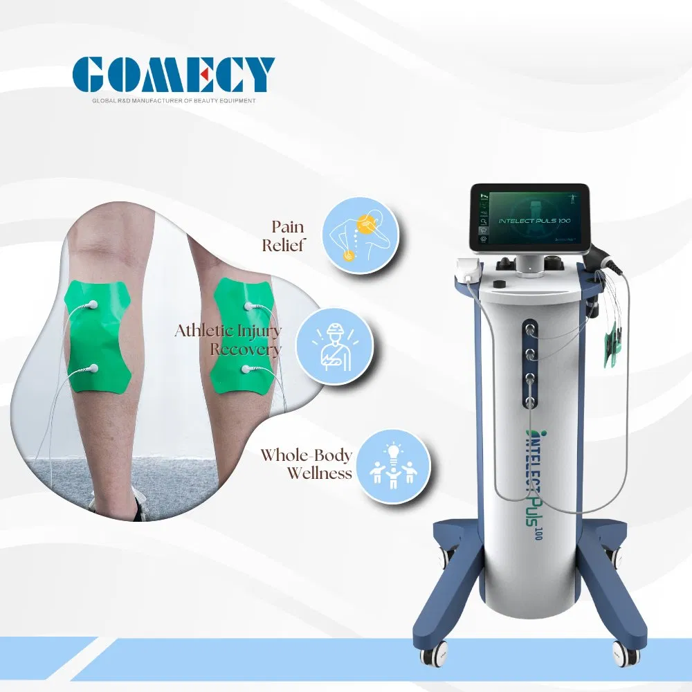 Shockwave Therapy Device&amp; Tens Electrotherapy&amp; Ultrasound Vertical Physiotherapy Machine for Chronic Inflammation