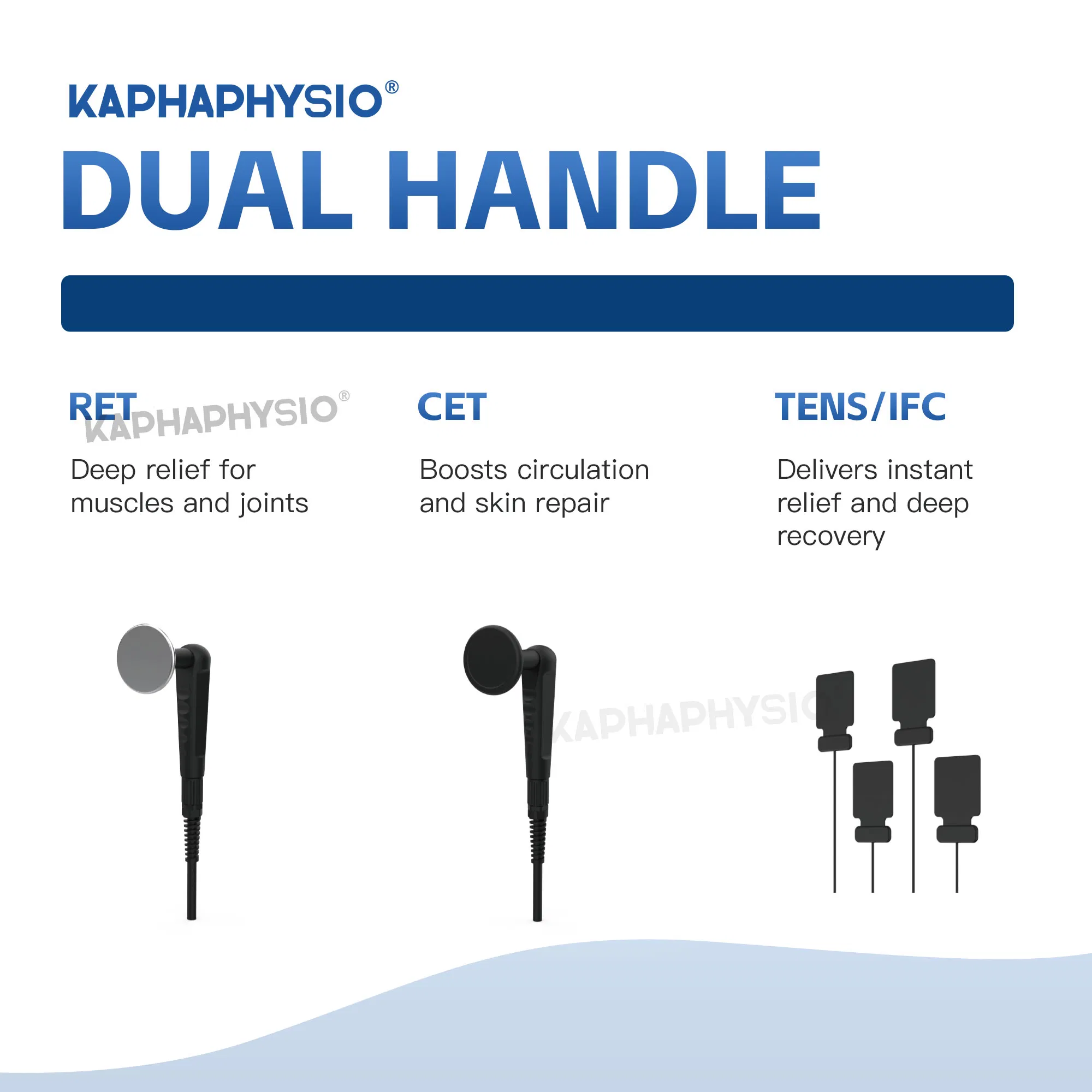 Kaphaphysio Tecar PRO Max Advanced Electrotherapy Machine RF Tecar Therapy and Ifc Tens for Muscle Healing