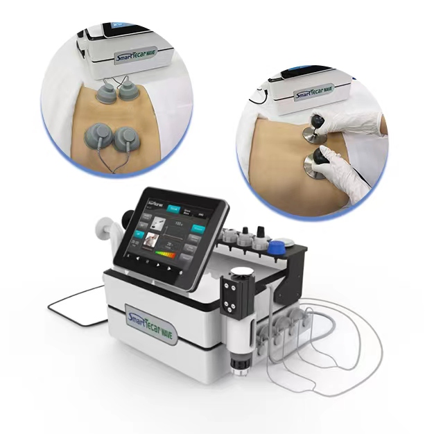Portable 448kHz Cet Ret Tecar Physical Therapy Physiotherapy Machine, Monopolar RF Diathermy Tecarterapia Beauty Device