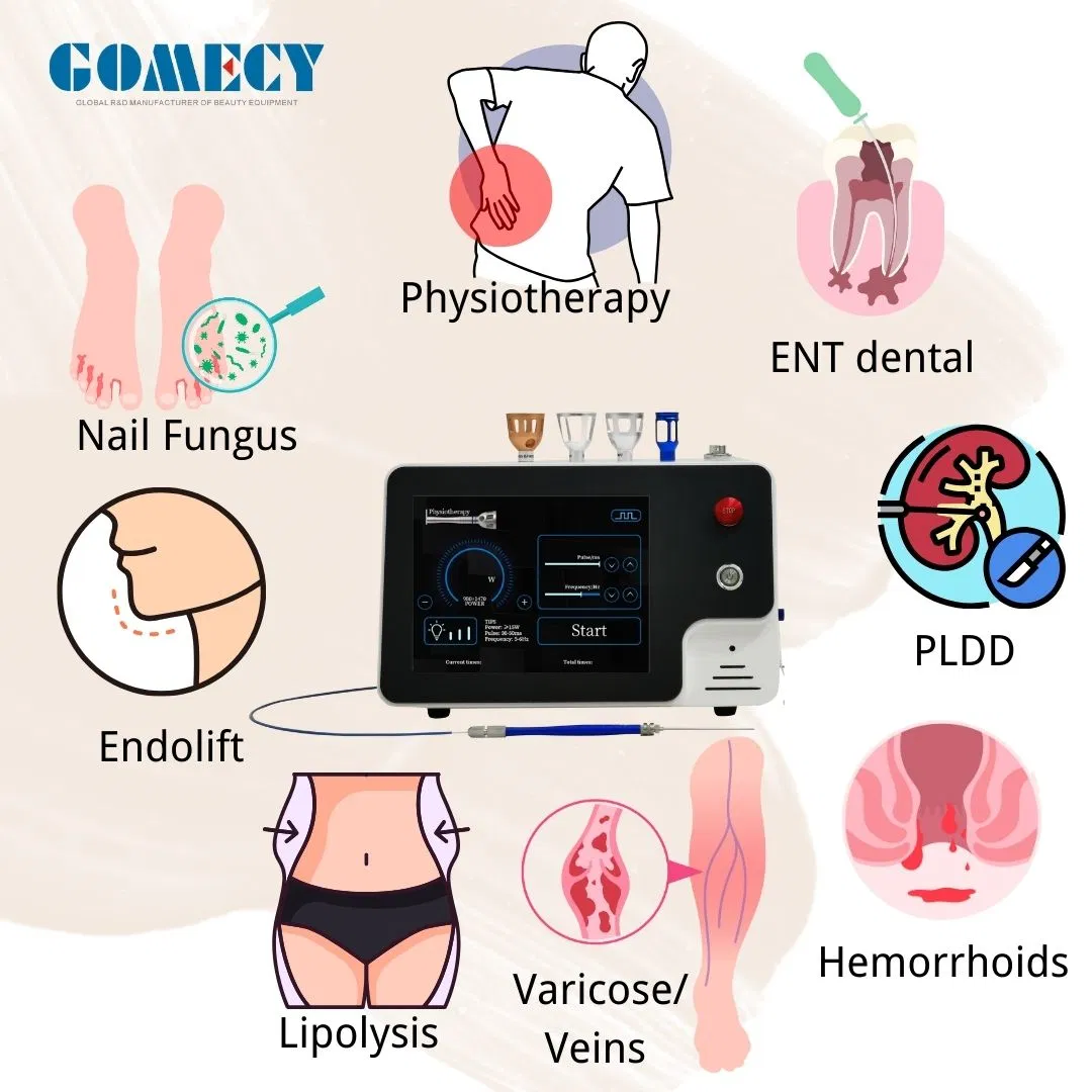 60W 100W Class 4 Medical Diode Laser Therapy Systems Best for Sports Injuries 810/980 Nm Pain Relief