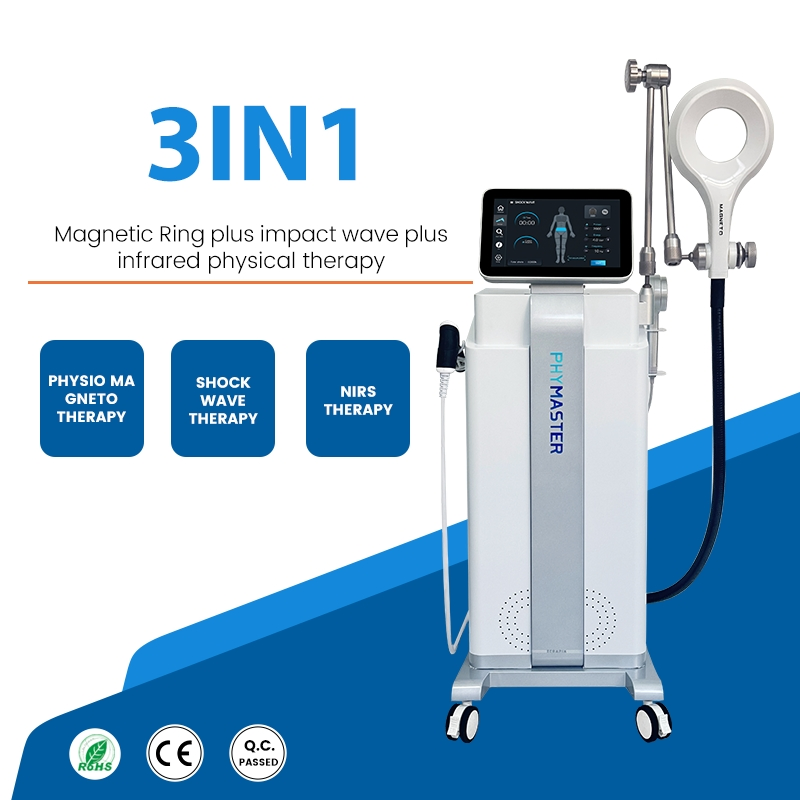 Portable Shockwave and Magnetic Magnetotherapy Pulse Device Rehabilitation Instrument Shock Wave Infrared Nirs Therapy