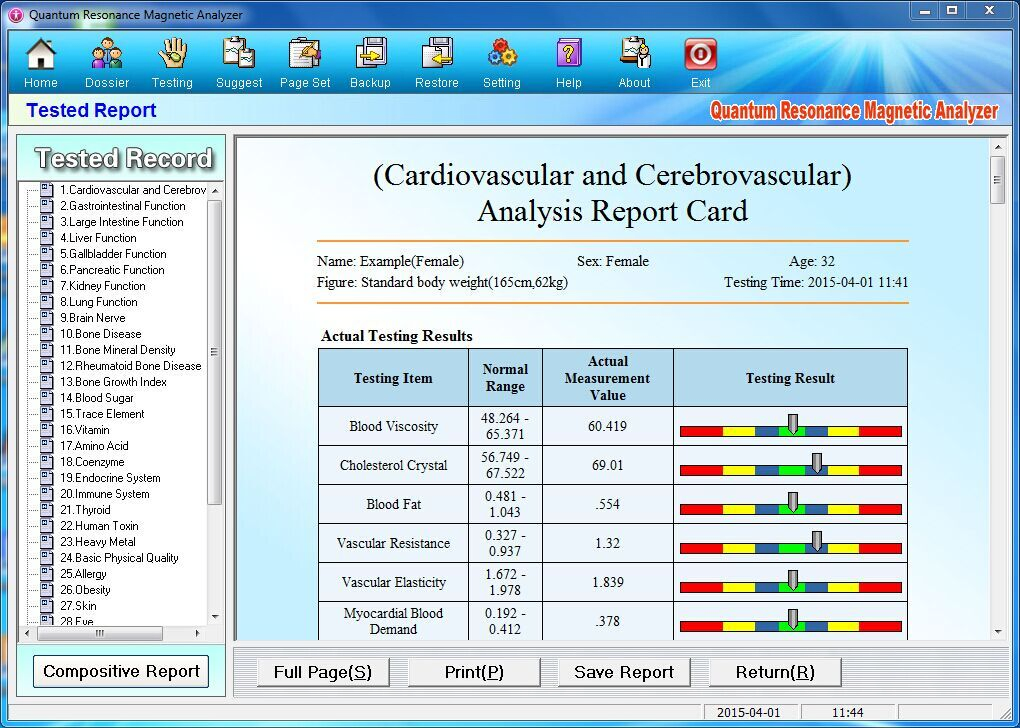4th Generation Quantum Health Analyzer Resonance Magnetic with Hand Touch