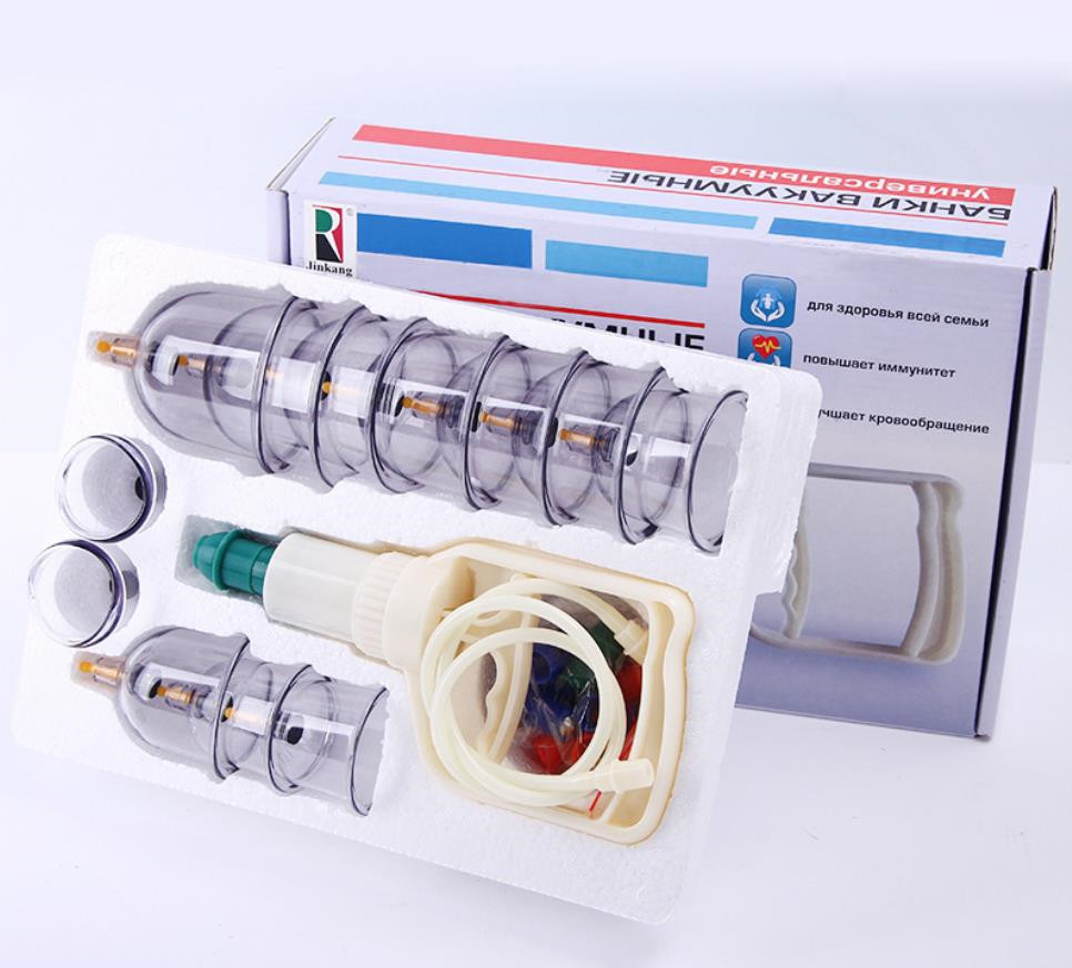 24 Cupping Set China Physical Therapy Equipment Plastic Vacuum Cupping Machine Cupping Device