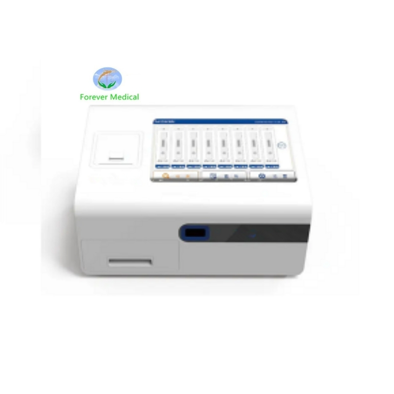 Portable Poct Devices Dry Fluorescence Immunoassay Analyzer 8 Channel Poct Analyzer
