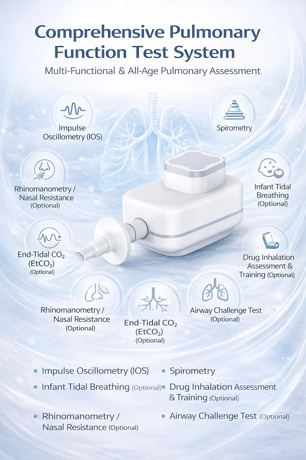 Ultrasonic Pulmonary Function Testing System
