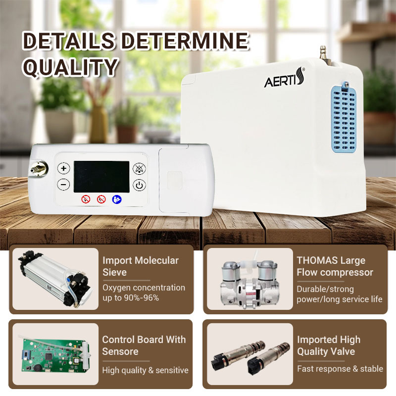 Aerti Pulse Portable Battery Oxygen Concentrator 1L Outdoor Therapy Mini Oxygen Device