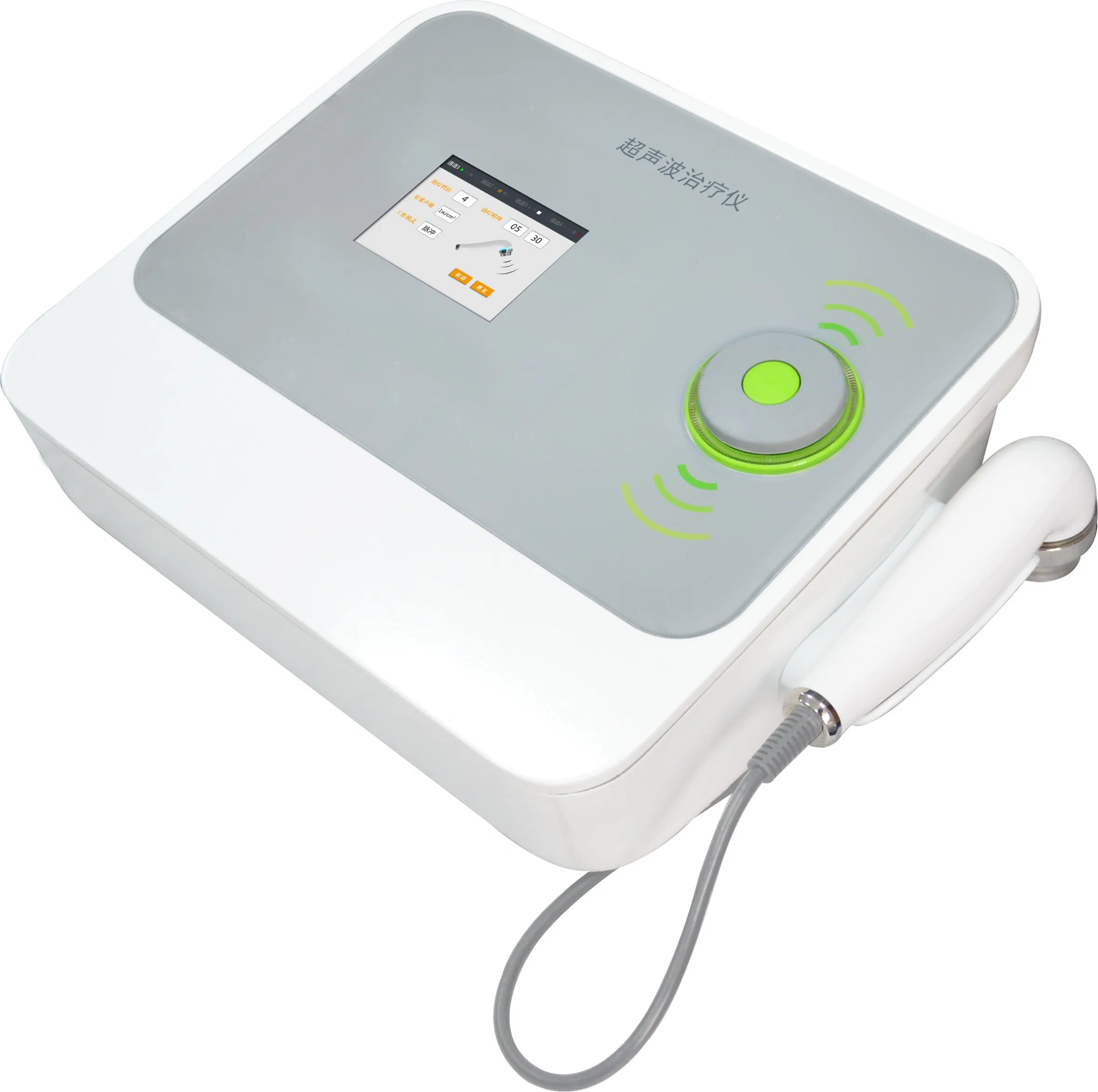 2 Probes Ultrasound Facial Body Skin Massager Therapy Ultrasonic Beauty Machine