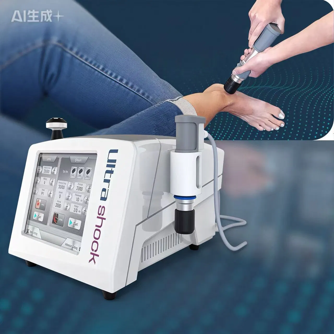 Multifunction Physical Therapy Professional Guasha Fat Reduction Shock Wave Electrotherapy Shockwave Therapy Machine for ED