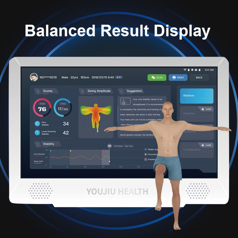 Commercial Fitness 8-Electrode Body Fat Evaluation Scale, Bioelectrical Impedance Technology, Body Composition Analyzer