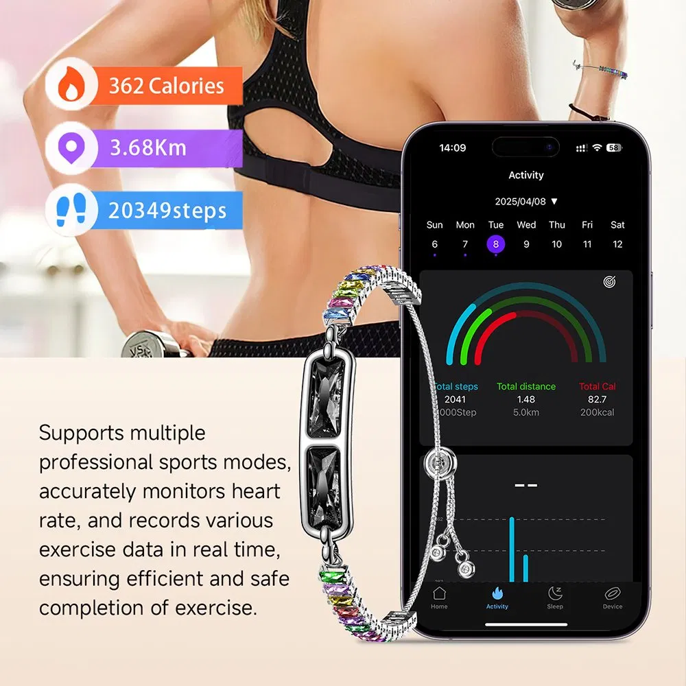 Smart Activity Tracker Heart Rate Blood Oxygen Stress Exercise Sleep Hrv Physiological Cycle Monitoring Family Care APP Controled