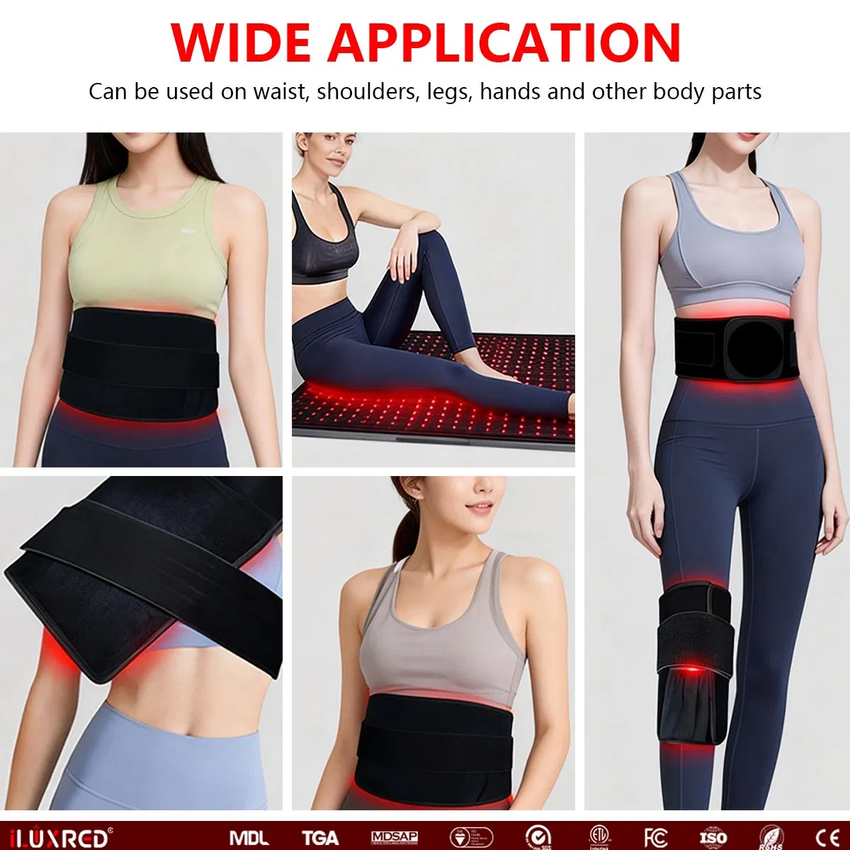 Relax Muscle Pain Relief Speed up Blood Circulation Red Light Therapy Belt 384PCS (3-chip) Home Use Full Body LED Infrared Red Light Therapy Mat Device