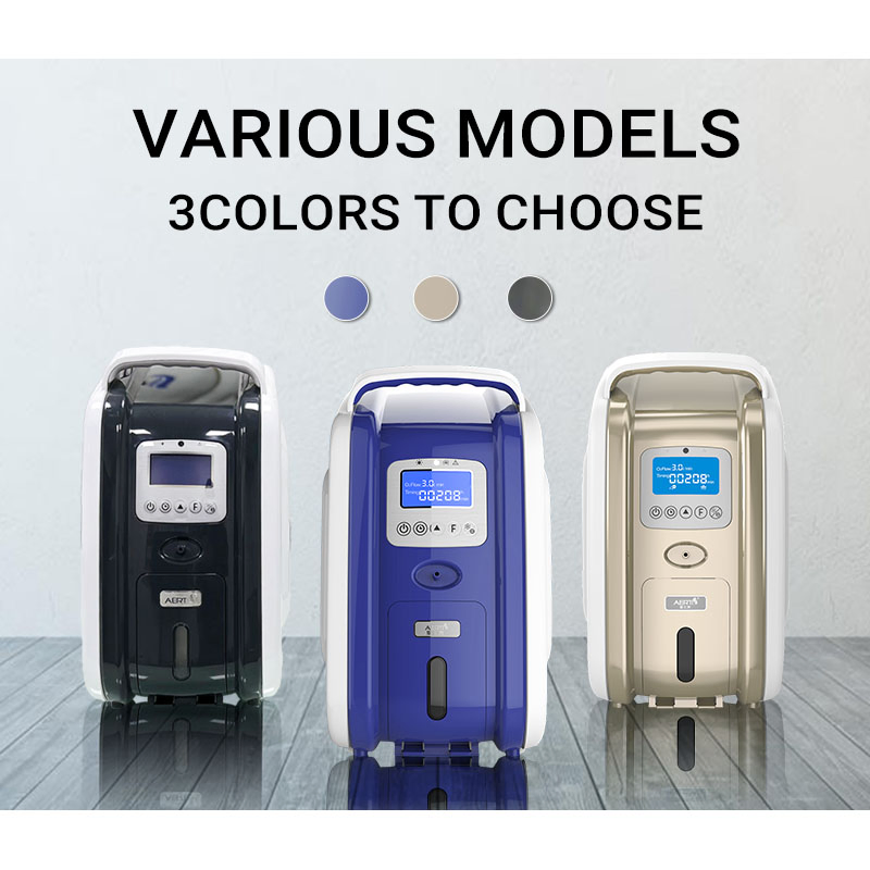 Aerti Handheld Oxygen Concentrator Electric Oxygen Equipment 3L for Hypoxia Therapy