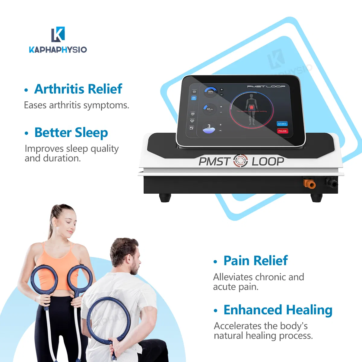 Kaphatech New Physiotherapy Equipment Pemf Magnetic Therapy Device Horse Pmst Loop PRO Max Pemf Pain