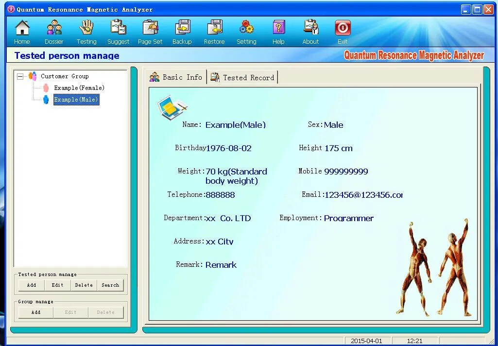 Quantum Health Analyzer Detail 2