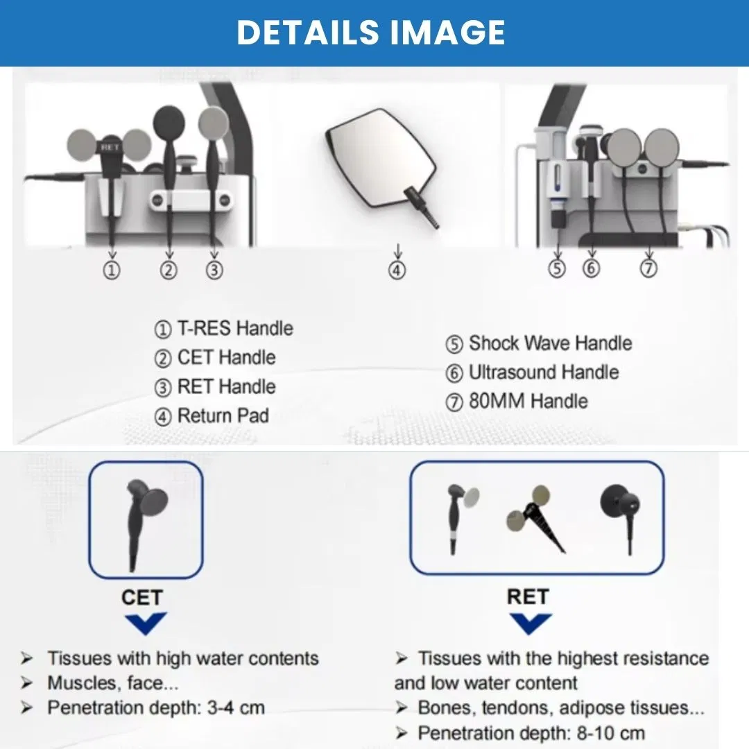 Comprehensive Physical Therapy Device Tecar Therapy Ultrasonic Pneumatic Shockwave Tecar Therapy Machine