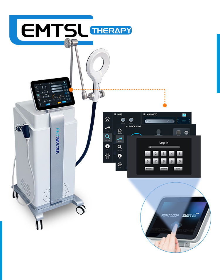 Portable Shockwave and Magnetic Magnetotherapy Pulse Device Rehabilitation Instrument Shock Wave Infrared Nirs Therapy