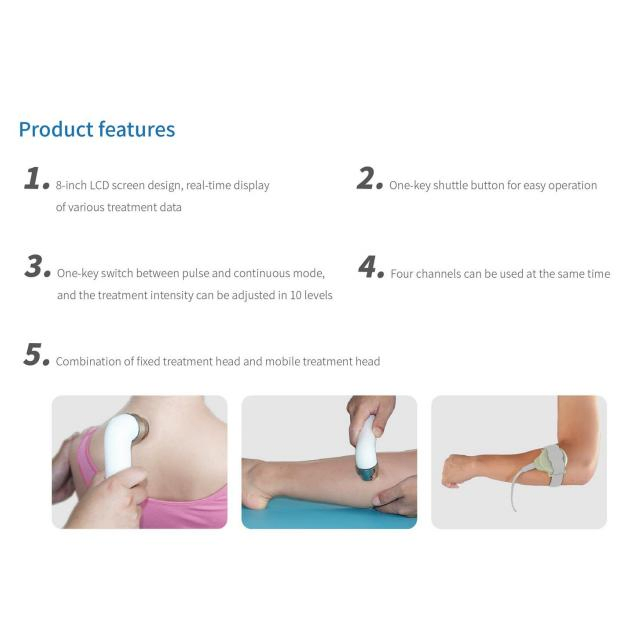 2 Probes Ultrasound Facial Body Skin Massager Therapy Ultrasonic Beauty Machine