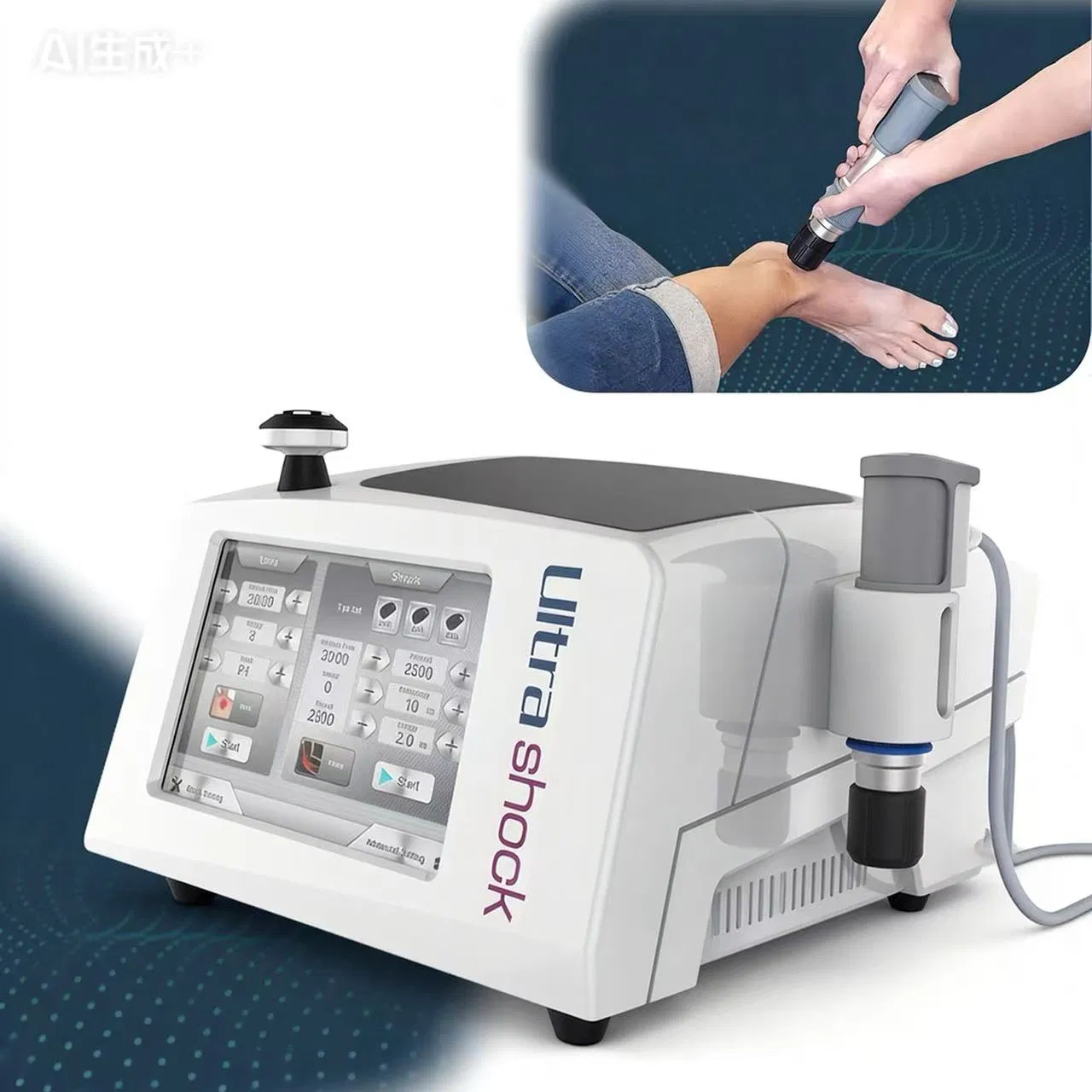 Multifunction Physical Therapy Professional Guasha Fat Reduction Shock Wave Electrotherapy Shockwave Therapy Machine for ED
