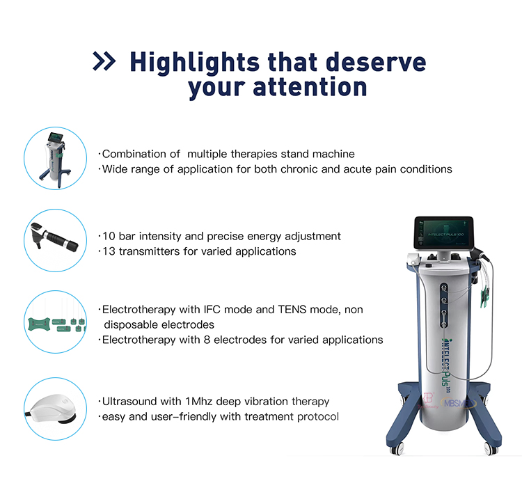 Electrotherapy Tens Electrode Pads Stimulation Aparatos De Fisioterapia Shockwave Therapy Machine for ED