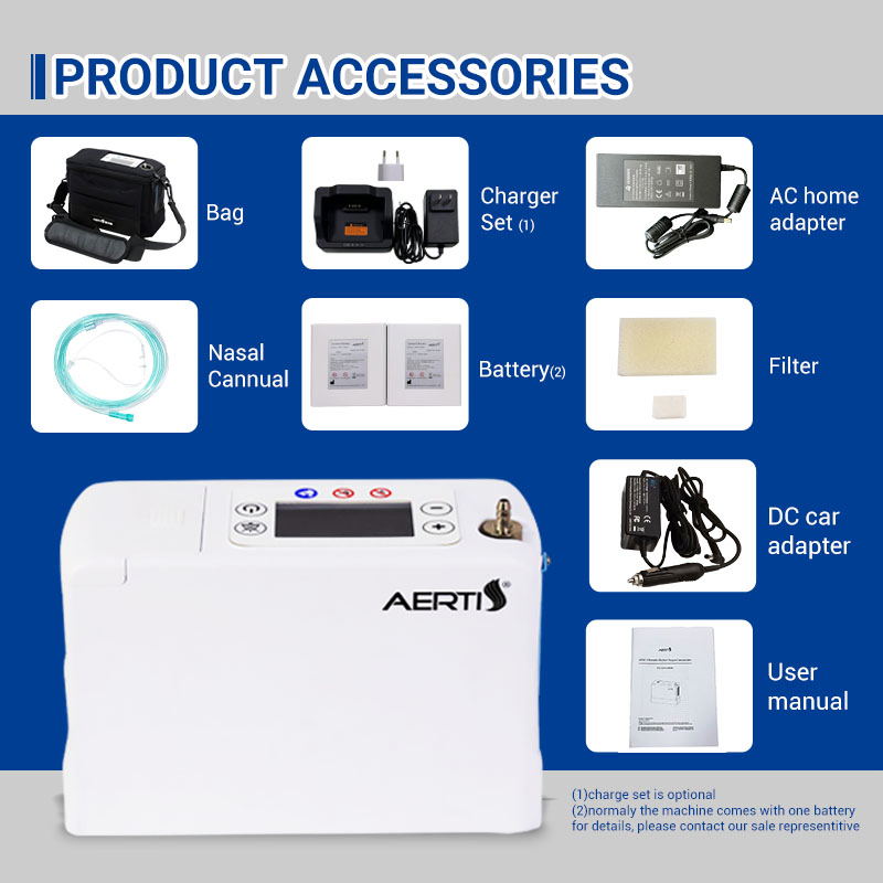 Aerti Pulse Portable Battery Oxygen Concentrator 1L Outdoor Therapy Mini Oxygen Device