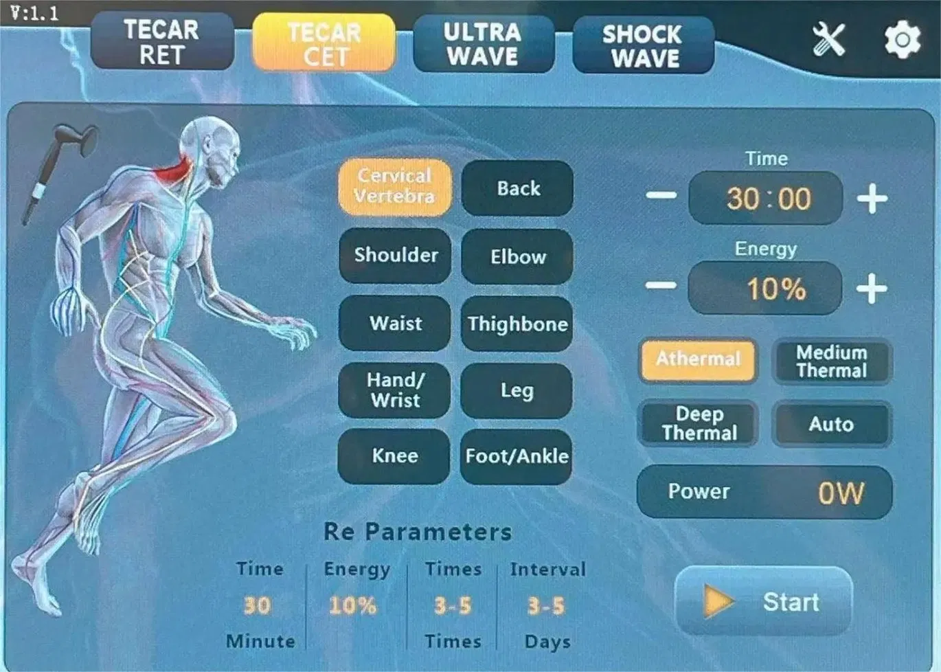 Multi Physiotherapy Equipment Ultrasonic Ultrasound Shock Wave Physical Therapy Machine Tecar Physiotherapy for Pain ED