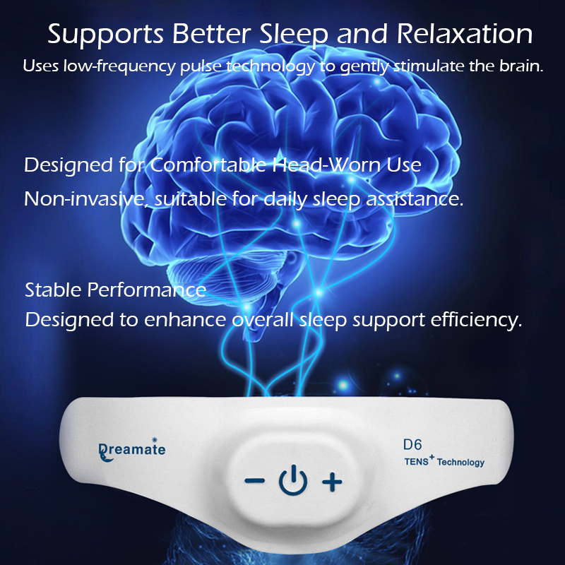 Intelligent Sleep Device Head-Worn Sleep Aid with Low-Frequency Pulse Therapy to Assist Sleep and Help Relieve Insomnia
