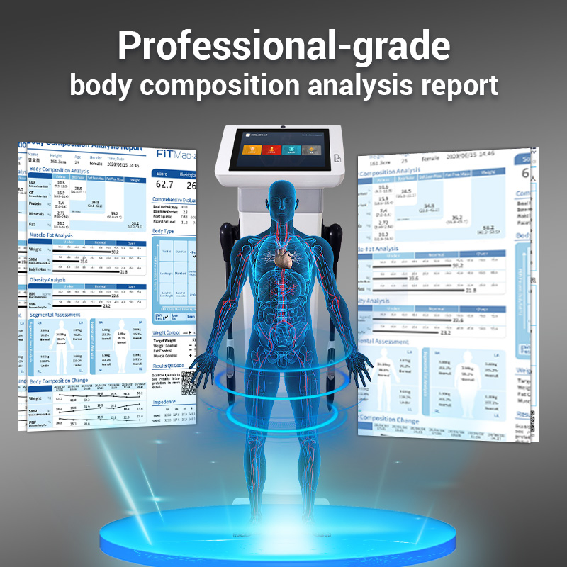 Gym Professional 8-Electrode Body Fat Meter, Bioimpedance Technology, Body Composition Analyzer