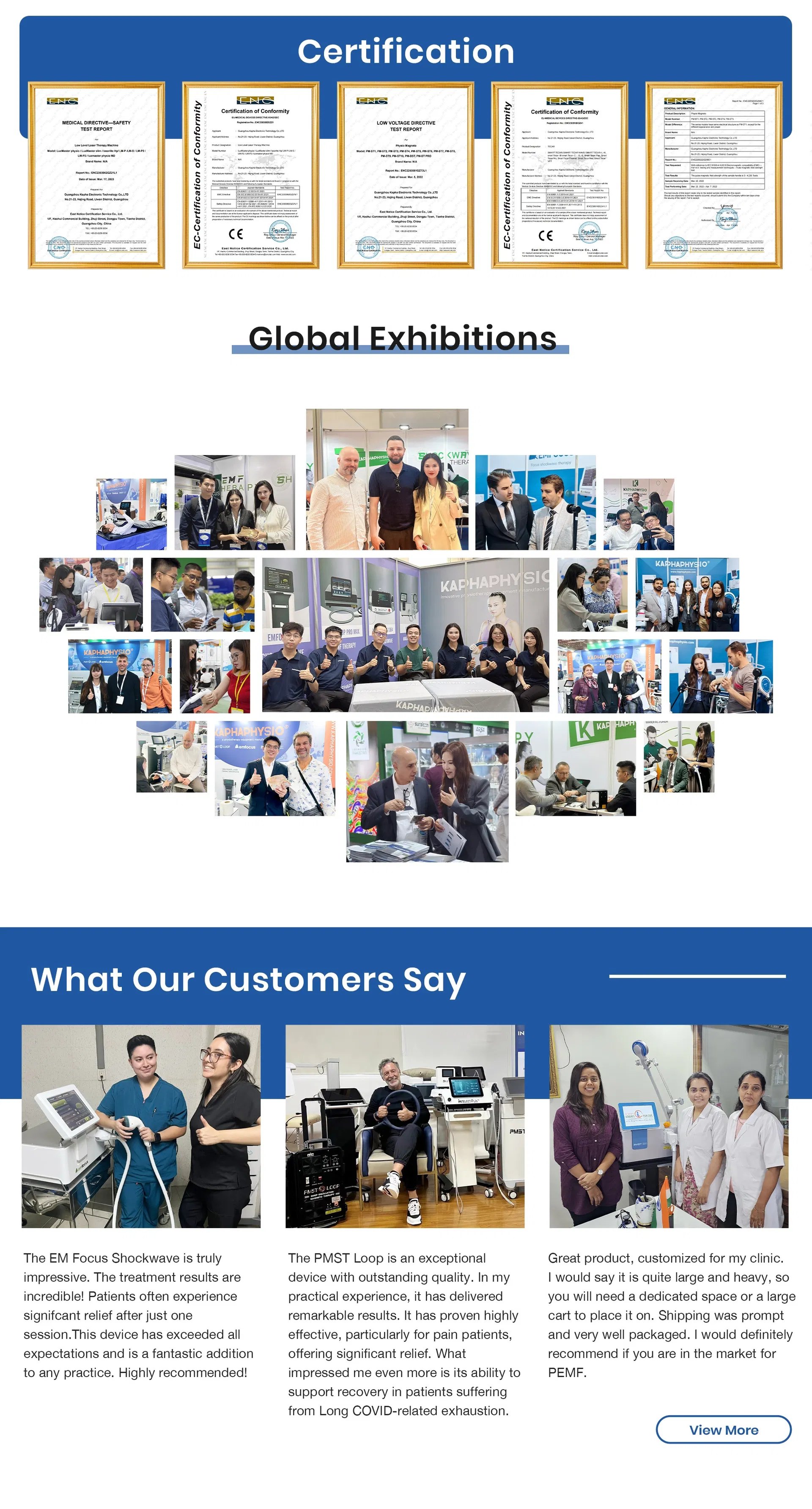 Technical Specifications Chart