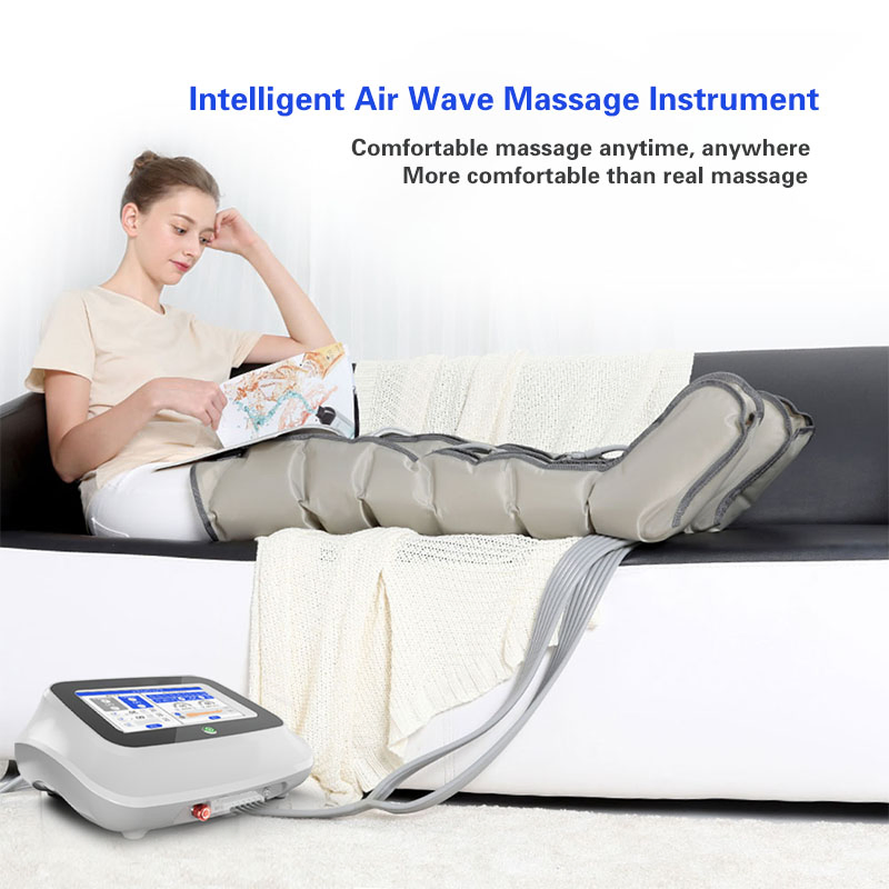 Foot Air Pressure Leg Massager Hot Compress Muscle Massage Relaxation Blood Circulation Lymphatic Drainage Airbag Device