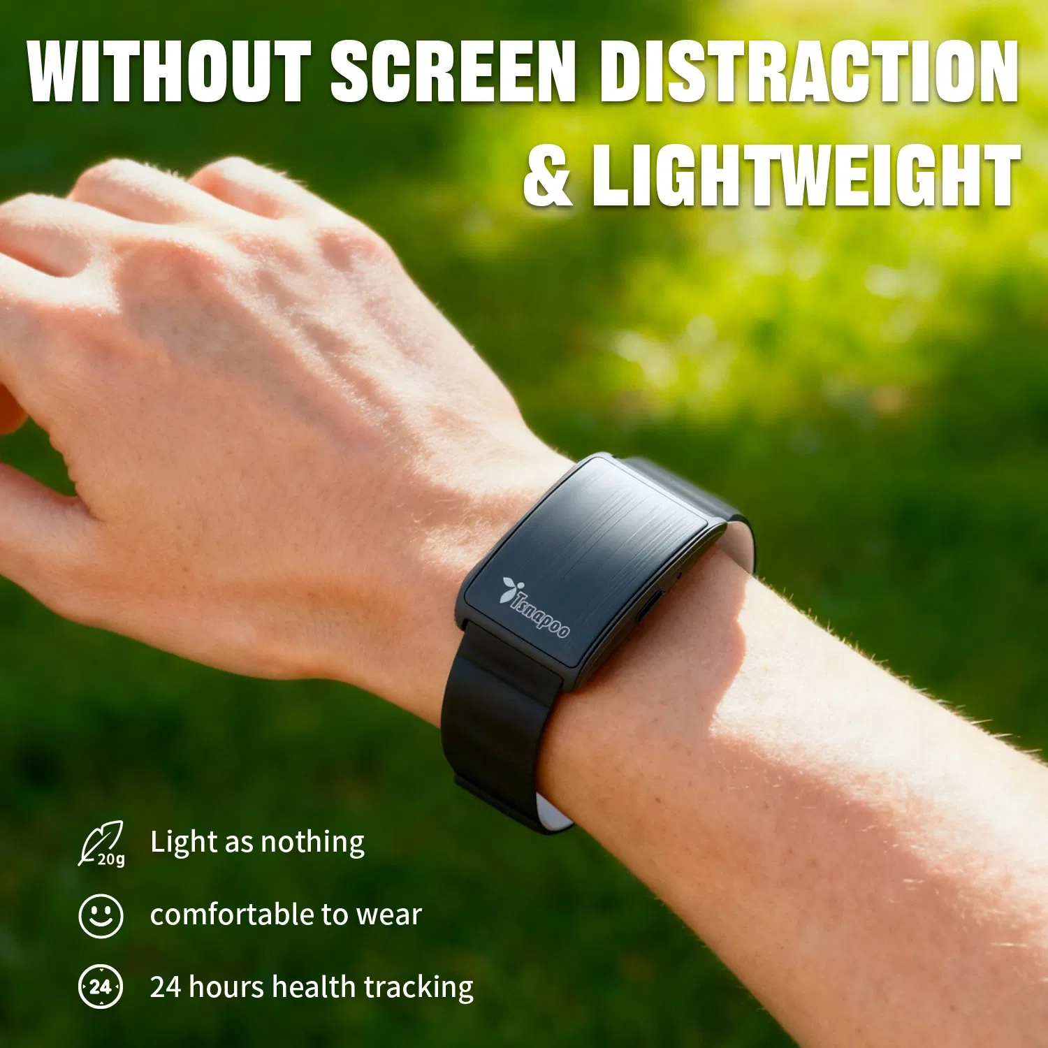Wholesale CE RoHS Screenless Smart Fitness Tracker GPS Running 1ATM Waterproof Magnetic Strap Heart Rate Hrv Monitor for Sleep Step Ai Health Gym Training