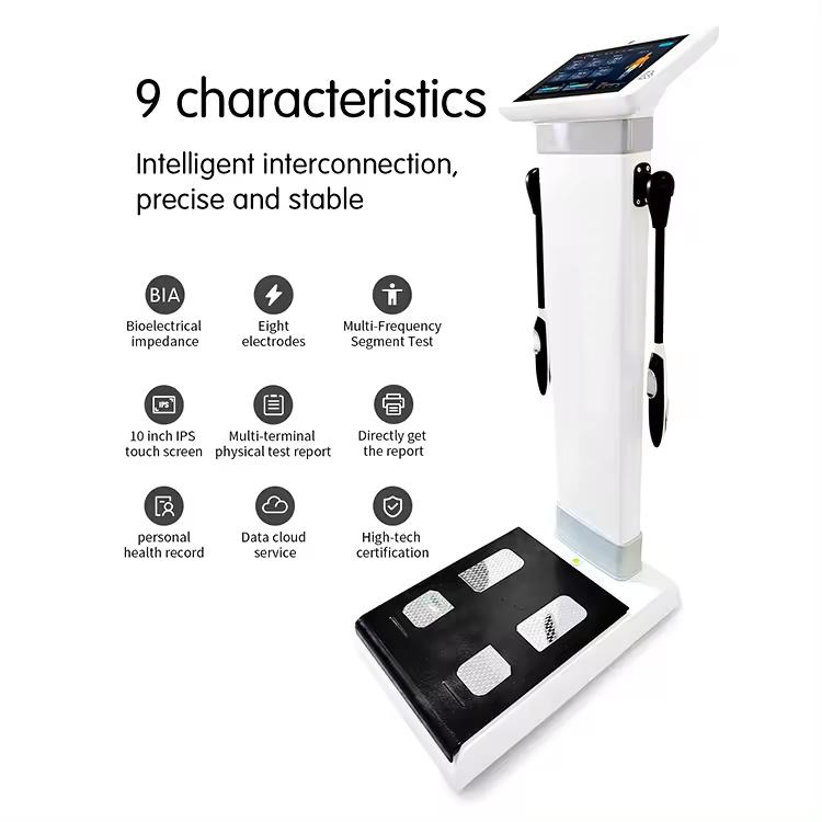 Full Body Composition Analysis Professional Bioimpedance Analyzer with Eight Electrodes