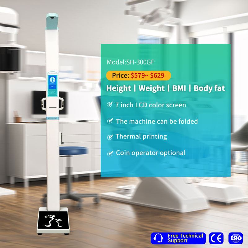 China Factory Wholesale Fully Automatic Electronic Height Weight Scale Health Checking Body Composition Fat Analyzer