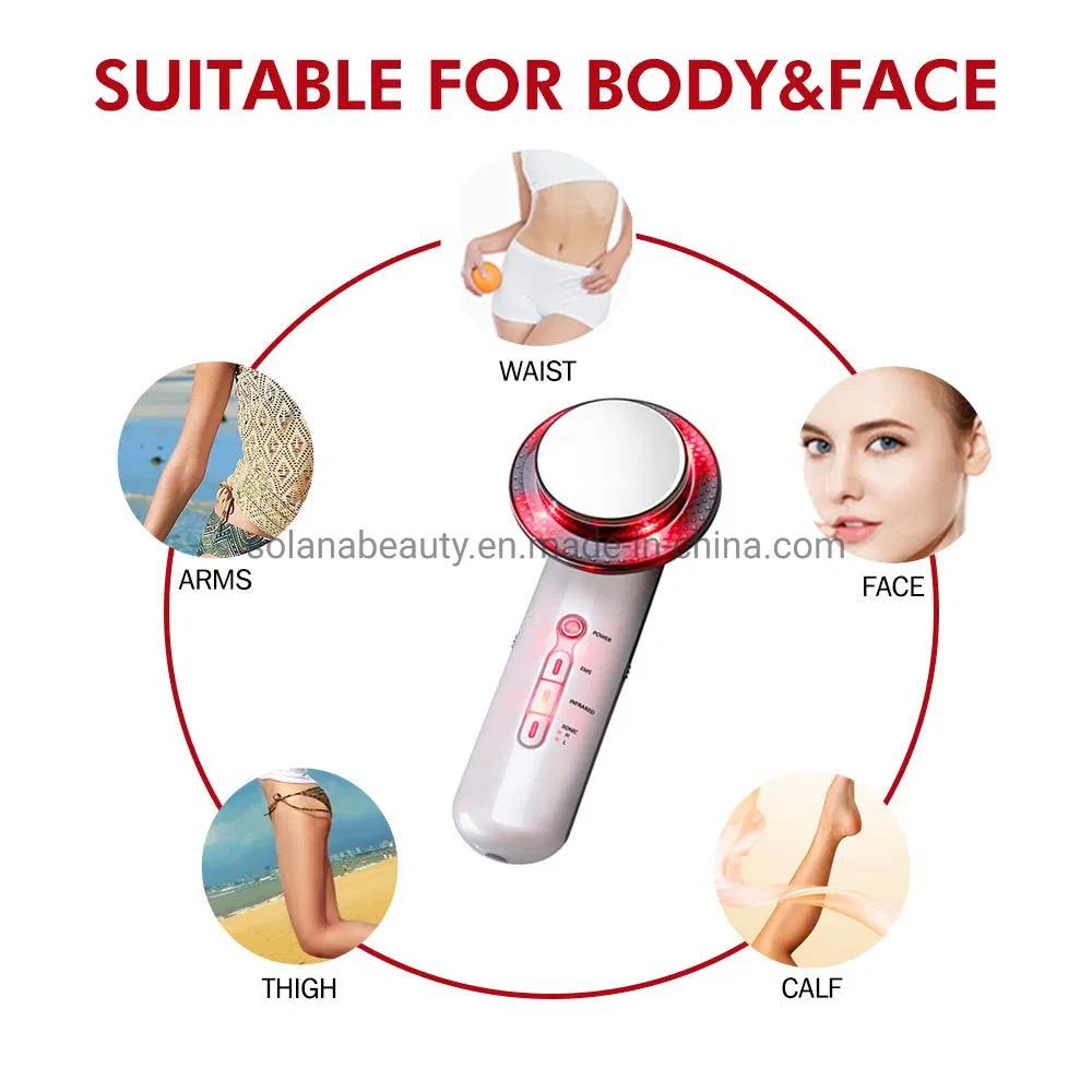 3 in 1 Tens EMS Massage Infrared Therapy Beauty Device for Home Use with Ultrasound Cavitation