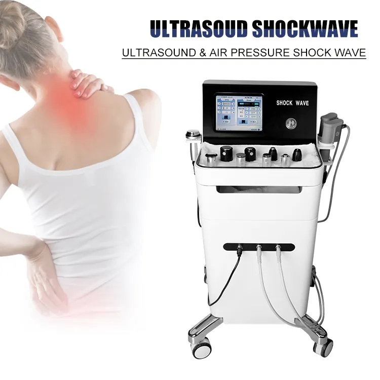 3 Handles Eswt Pneumatic Ultrasonic Wave Physiotherapy RF Cellulite Shockwaves Therapy Machine