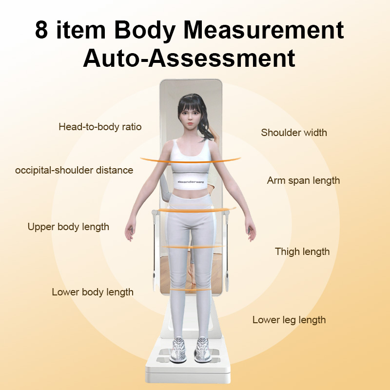 High End 8-Electrode Body Fat Analyzer for Fitness Venues, Body Shape Assessment Using Bioimpedance Technology, and Body Composition Analyzer
