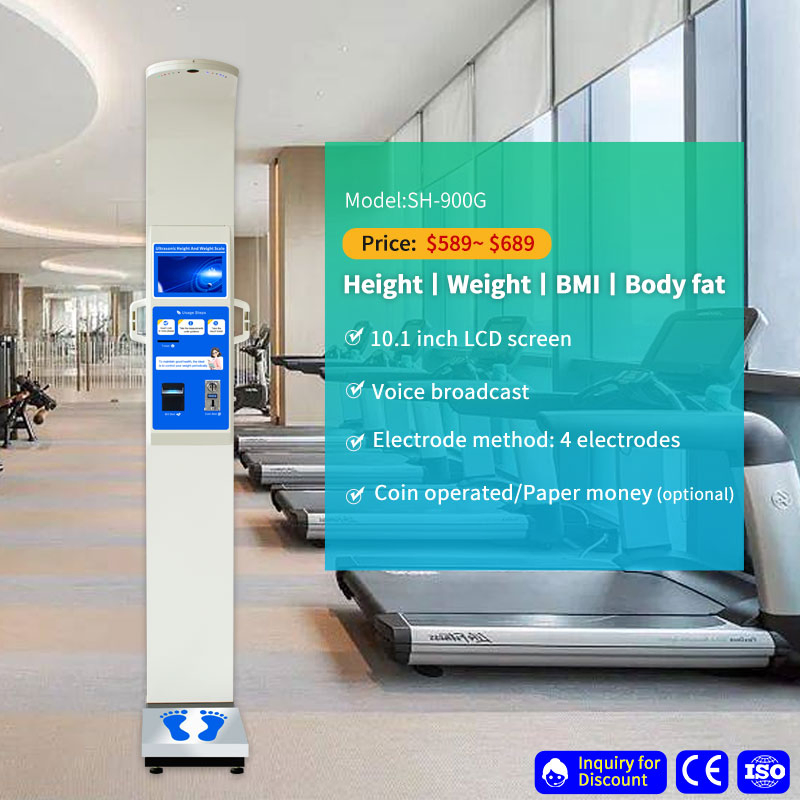 China Factory Wholesale Fully Automatic Electronic Height Weight Scale Health Checking Body Composition Fat Analyzer