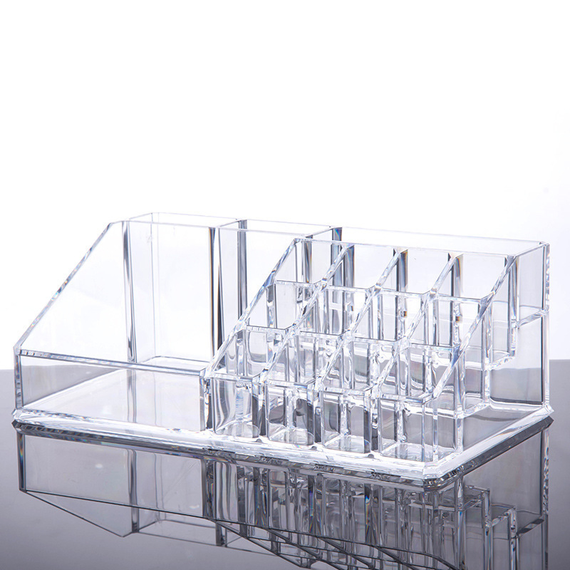 Caja de almacenamiento de cosméticos de acrílico transparente, moldeado por inyección de plástico, estuche de exhibición de maquillaje