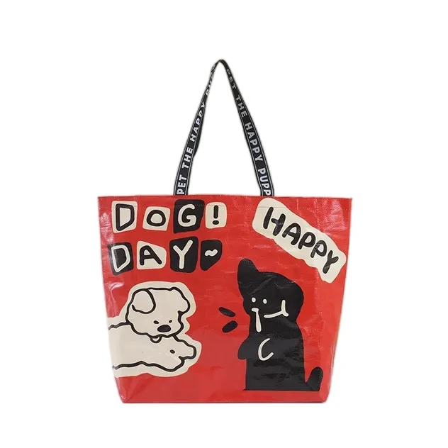 Bolsa de transporte reutilizable impermeable de material no tejido de PP para comida y almuerzo con asa para durian, bolsa térmica aislante