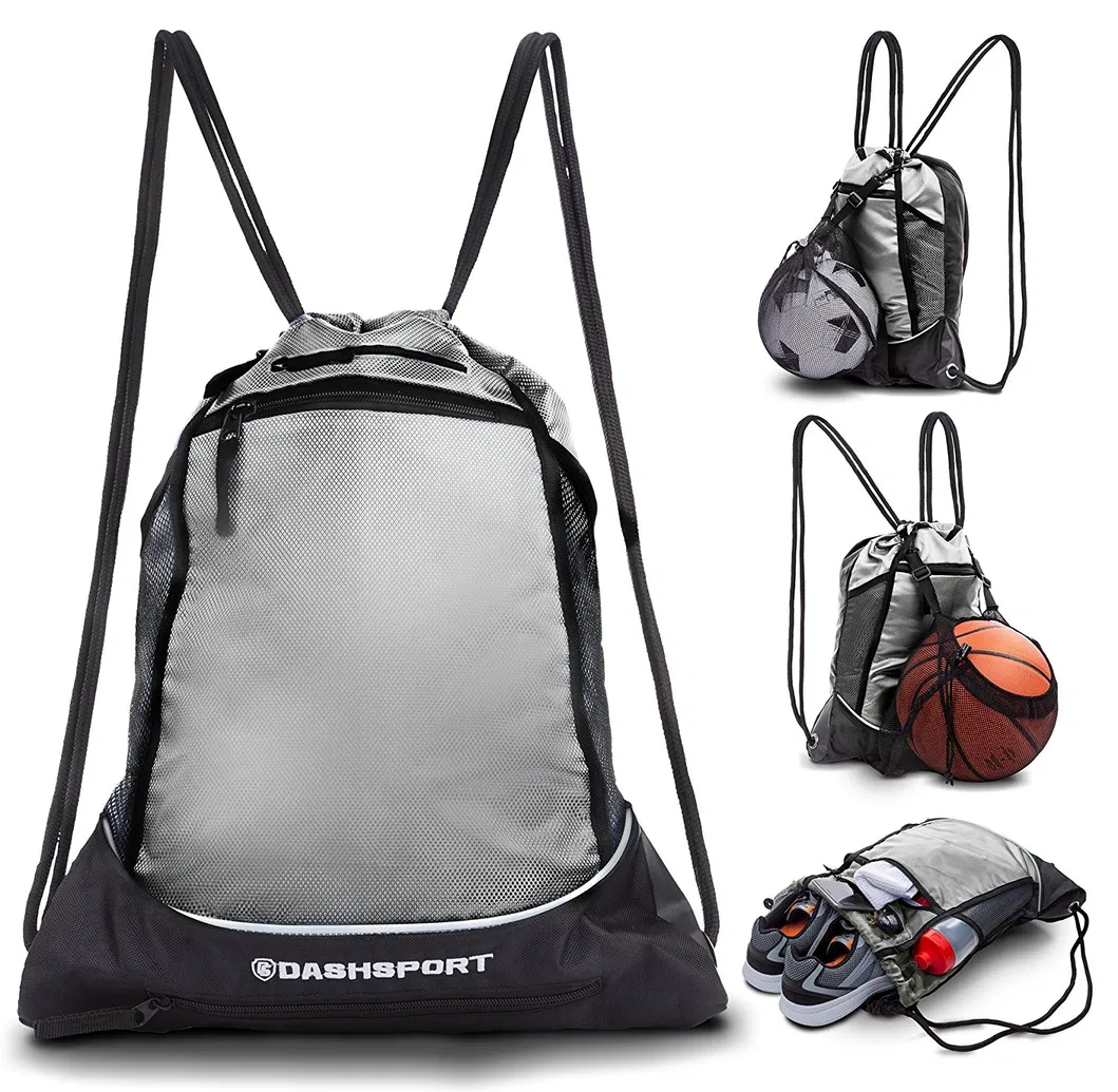 Nuevos diseños de bolsas de drawstring multipropósito para softball con red para pelotas