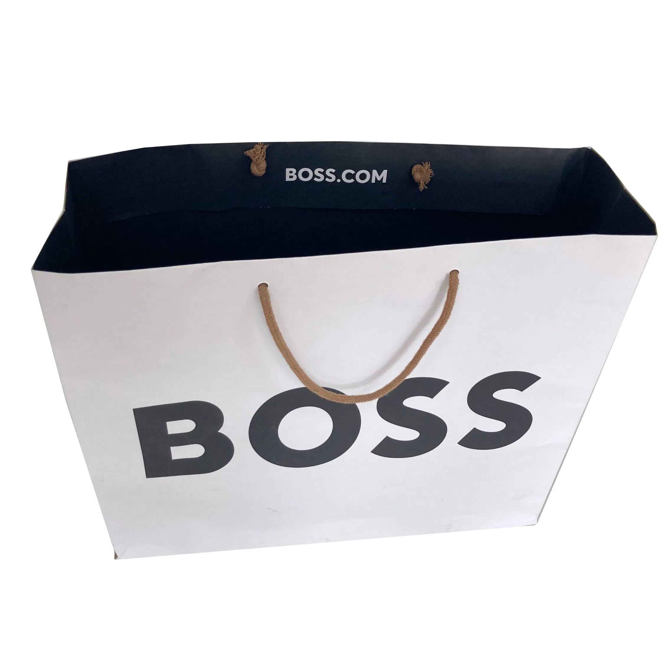 Bolsas de embalaje para regalos de alimentos, zapatos, ropa, prendas, chocolate, bocadillos, papel de cartón kraft marrón con estampado en caliente dorado, personalizado en blanco y negro