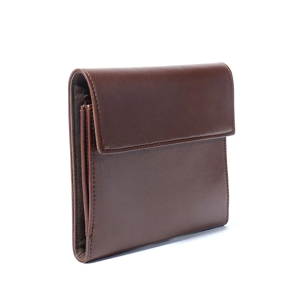Billetera de pasaporte trifold RFID premium organizador de viaje bolsa portapasaporte (MFW3137)