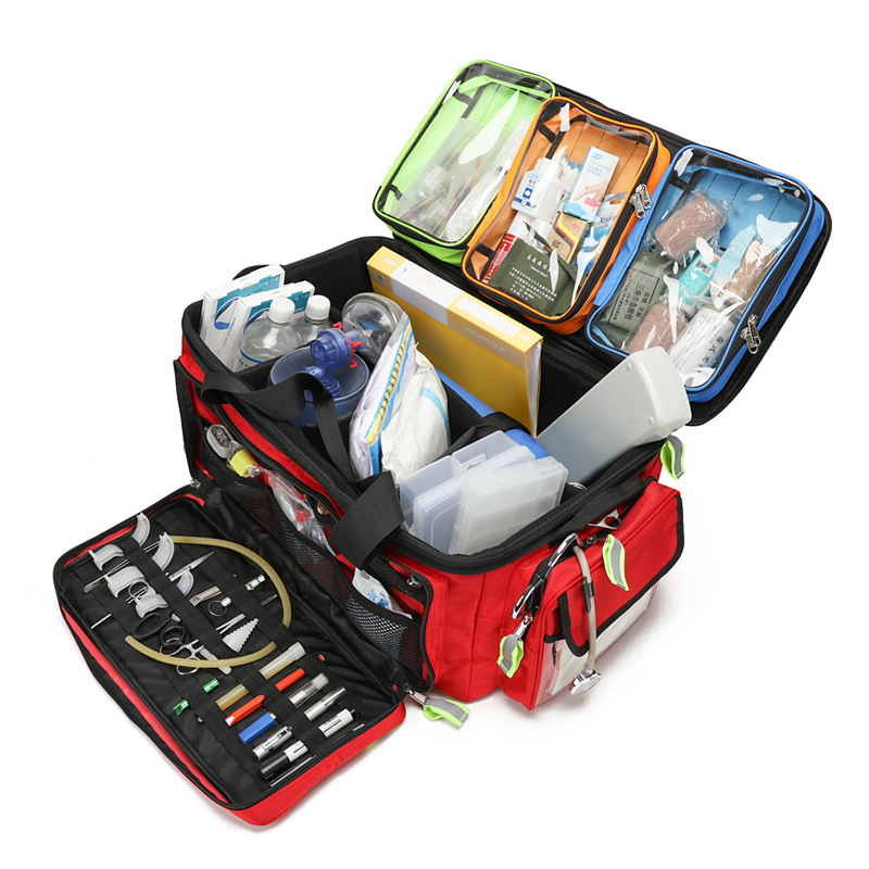 Bolsa de Emergencia para Carro de Gran Capacidad Kit de Primeros Auxilios para Senderismo y Viajes al Aire Libre