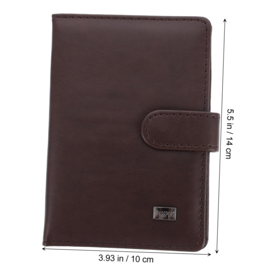Cartera de pasaporte de cuero PU personalizada para hombres, funda de pasaporte para viajes