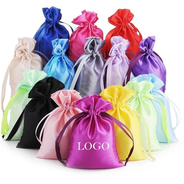 Bolsas de polvo de satén con cordón para bolsos, bolsas de seda personalizadas para zapatos de piel