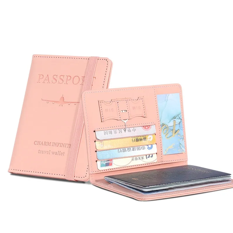 Detalle de cartera de pasaporte